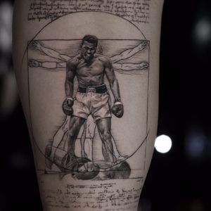 Vitruvian Man Tattoo, Boxer Tattoo, Boxing Tattoos, Voll Arm-tattoos, Sport Tattoos, X Tattoo, Tattoo Inspiration Men, Vitruvian Man, Muster Tattoos