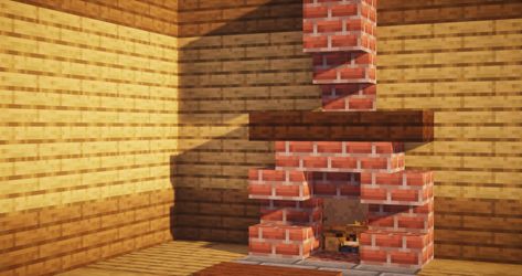 Simple Fireplace Idea : DetailCraft Minecraft Brick Fireplace, Brick Fireplace Minecraft, Mc Fireplace, Fireplace Ideas Minecraft, Minecraft Fireplace Design, Minecraft Fireplace Ideas, Fireplace Minecraft, Minecraft Fireplace, Minecraft Interior Ideas