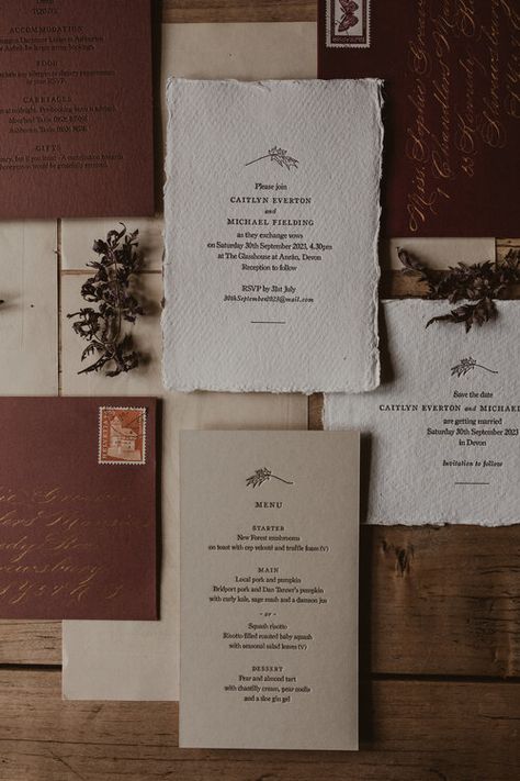 Dark Academia Wedding, Brown Wedding Invitations, Debut Invitation, Autumn Weddings, Bespoke Invitations, Foil Printing, Bespoke Wedding Invitations, Letterpress Stationery, Brown Wedding