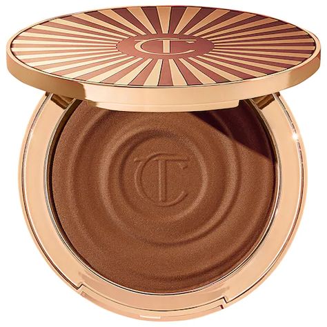 Beautiful Skin Sun-Kissed Glow Cream Bronzer - Charlotte Tilbury | Sephora Best Charlotte Tilbury Products, Charlotte Tilbury Beautiful Skin, Cream Bronzer, Charlotte Tilbury Makeup, Too Faced Bronzer, Makeup Bronzer, Laura Mercier, Tinted Moisturizer, Setting Spray