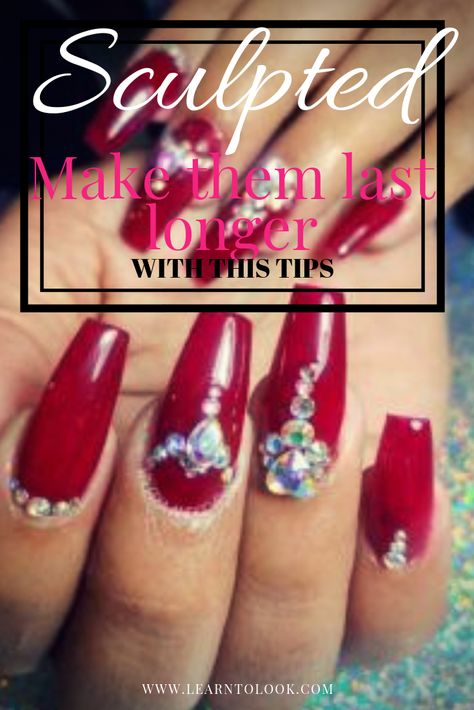 Burgundy Nail Tips, Sculpted Nails, Burgundy Nails, Take Note, Nails At Home, How To Take, Take Care Of Yourself, Nail Tips, Nail Care