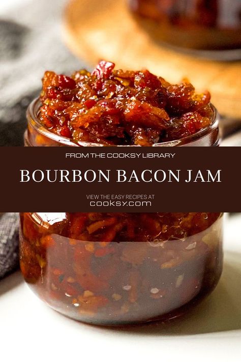 Simply put, bacon jam will ALWAYS be our jam! If those peaks of warm, sunny ☀️ days have you thinking you'll fire up the grill this weekend, then we INSIST you whip up a batch of our Bourbon Bacon Jam to slather on your burgers. It's sticky, it's sweet, it's savory, and it's out-of-this-world good!⁠ #cooksy #cookingwithcooksy #cooksycommunity #cooksycreator #cooksycrew #smartkitchen #cooksyrecipe #cookingassistant #cookingdevice #guidedrecipe #easyrecipe #foodie #onepotrecipe #baconjam Maple Bacon Jam Recipe, Bourbon Bacon Jam Recipe, Bourbon Bacon Jam, Canned Bacon, Bacon Onion Jam, Bacon Jam Recipe, Bourbon Bacon, Traeger Smoker, Beer Bacon