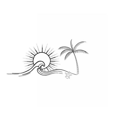 Beach Tattoos For Women, Coastal Tattoos, Skin Tear Tattoo, Beach Inspired Tattoos, Small Beach Tattoos, Beach Tattoos, Seashell Tattoos, Sunset Tattoos, Country Tattoos