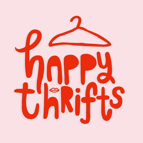 Aesthetic Thrift Logo, Thrift Shop Branding Design, Ukay Ukay Logo Design, Thrift Store Logo Ideas, Playful Typography Logo, Buy My Stuff Graphic, Thrift Shop Aesthetic Name, Logo Thrift Shop, Ukay Ukay Logo