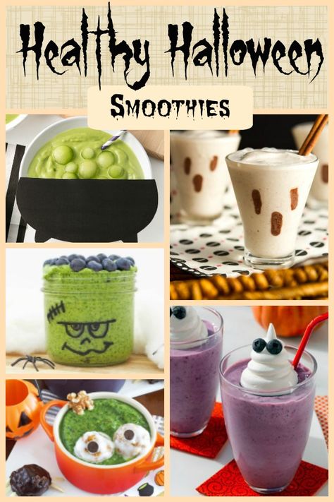 Candy overload this Halloween? Refuel and recharge with these hauntingly Healthy Halloween Smoothies! #Halloween #smoothie #HealthyHalloween Healthy Halloween Food, Halloween Snacks For Kids, Recipes Halloween, Halloween Breakfast, Healthy Halloween Snacks, Smoothie Healthy, Smoothies For Kids, Healthy Halloween, Halloween Drinks