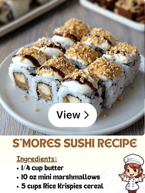 Lemon8 · S'mores Sushi Recipe     Ingre · @Kaylee S'mores Sushi Recipe, S’mores Sushi Recipe, S'more Sushi, Smores Sushi Roll, S’mores Sushi Roll, S’mores Sushi, Smores Sushi, Desert Sushi, Sushi Dessert