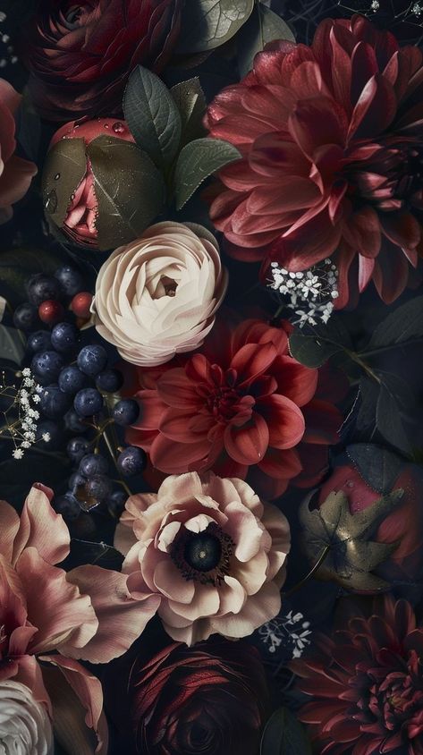 Dark Cottagecore Wallpaper, Cottagecore Wallpaper, Moody Wallpaper, Dark Florals, Floral Pattern Wallpaper, Floral Wallpaper Iphone, Style Wallpaper, Beautiful Wallpaper For Phone, Dark Flowers