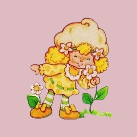 Vintage Strawberry Shortcake, Vintage Strawberry, Strawberry Shortcake, App Icon, Yellow, Flowers, Hair