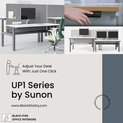 Elevate Your Workspace with the UP1 Series! ⬆️ Introducing the UP1 (Up-One), a height-adjustable desk collection designed to fit your space and meet your needs. Whether you need a single, double, L-shaped, or credenza-attached desk, the UP1 series offers a range of configurations that foster both collaboration and customization. ✨ Smart Features: Height presets 🆙 Obstruction sensor 🛑 USB charging port 🔋 Customize your workspace with ease, and switch from sitting to standing in just 13 seco... Sit To Stand, Minimalist Furniture, Adjustable Desk, Adjustable Height Desk, L Shape, Height Adjustable, Credenza, Work Space, The Fosters