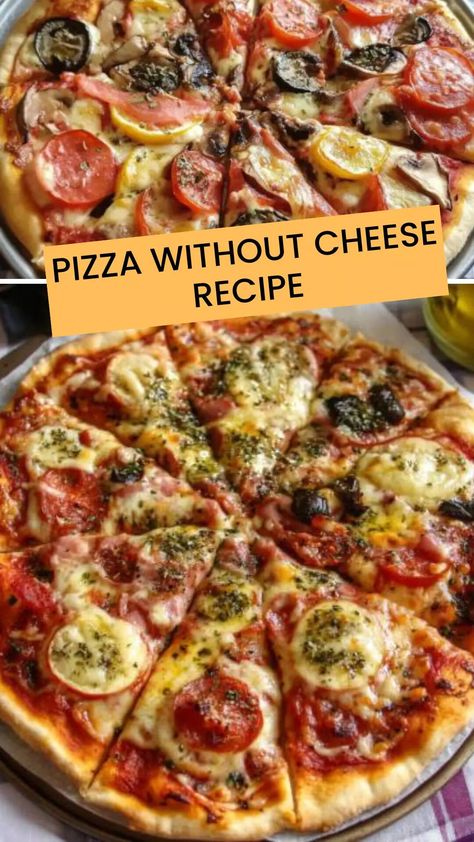 Pizza without cheese recipe – Easy Kitchen Guide Pizza Without Cheese, Dairy Free Pizza Recipe, Dairy Free Pizza, Easy Cheese Recipes, Kitchen Guide, Onion Relish, Baked Garlic, Dinner Side Dishes, Delicious Pizza