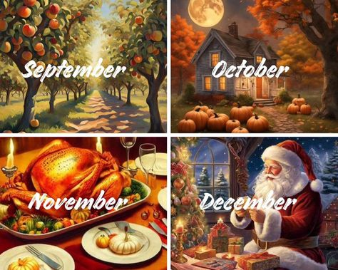 The Ber months are the best months of all! 🍂🍁🐿🧣👻🕸🕷🎃❄️☃️🎄🎅 🍂 Follow for more @hollyjollypumpkinpatch 🎄 #bermonths #fall #autumn #September #October #november #december #love #family #chillyweather ##coolweather #sweaterweather #instagood #apples #Halloween #thanksgiving #Christmas #christmas2024 #happy #dowhatmakesyouhappy #ai #followformore #newpost December Love, The Ber Months, September October November December, October November December, Ber Months, Love Family, Chilly Weather, Dreamy Art, What Makes You Happy