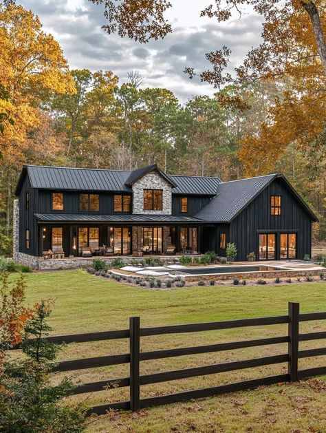 Cozy Barndominium, Country Kitchen Ideas, 9mm Bullet, Country Vibes, Barn House Design, Lake Houses, Barn Style House Plans, Farmhouse Style House Plans, Farmhouse House