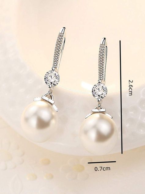 Silver Pearl Drop Earrings, Feminine Earrings, Daily Jewelry, Pearl Earring, Free Earrings, Trendy Earrings, Hanging Earrings, Pearl Earrings Dangle, Earring Sale