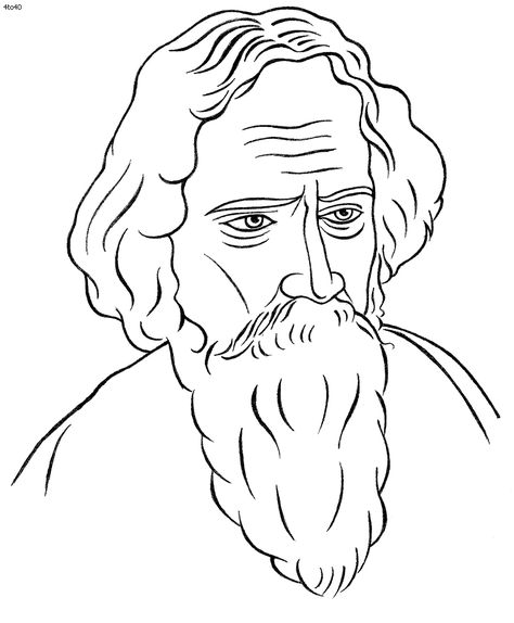 Rabindranath Tagore Rabindranath Tagore Line Drawing, Rabindranath Drawing Easy, Ravindra Nath Tagore Sketch, Robindronath Tagore Drawing, Rabindranath Tagore Line Art, Rabindranath Tagore Paintings Art, Rabindranath Tagore Drawing Sketch, Rabindranath Tagore Sketch, Rabindranath Tagore Drawing