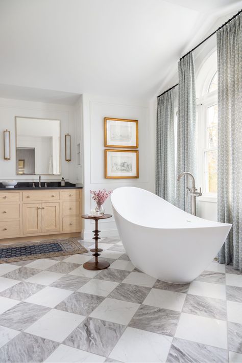 A Charming Refresh for A Traditional & Bright Primary Bathroom | Pretty Domesticated Best White Paint, Primary Bathroom, Design Your Own Home, Bathroom Design Inspiration, Upstairs Bathrooms, Bathroom Floor Tiles, Marble Bathroom, Bathroom Renos, Simple Ideas