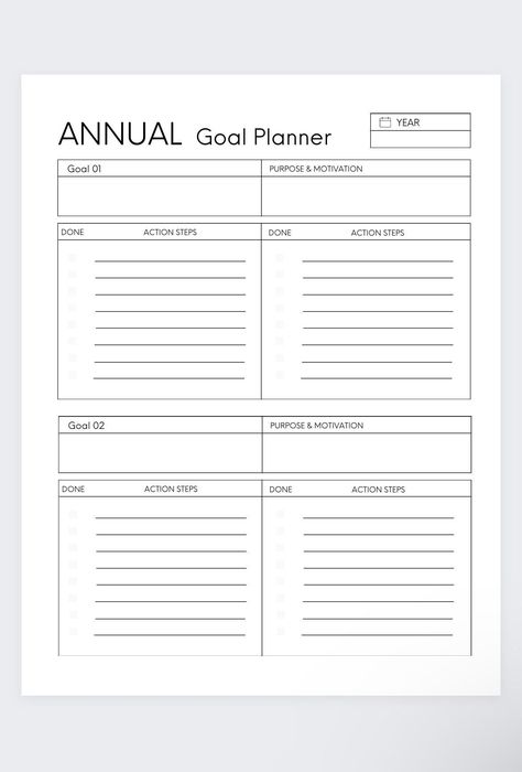 This Annual goal planner will allow you to consider the goals, wishes, desires and manifestations you have for the new year.  The best way to achieve a goal is to start working towards it or acknowledging the benefits it may have. Start planning your year, resolutions and your life so you can get closer to your wants. Annual Goal Planner,New year plans,Yearly Goals Tracker,Goals Planner,Vision Board,Vision Board Planner,New Year Resolution,Yearly Review Annual Goals Ideas, Annual Planning Template, 2024 Goal Planner, Year Goals Planner, Yearly Goals Planner, New Year Plans, Vision Board Worksheet, Yearly Goal Planner, Life Plan Template