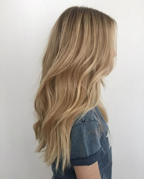 Honey Beige Blonde Hair Balayage, Dorty Blonde Hair Natural, Golden Beige Blonde Hair, Medium Golden Blonde Hair, Wheat Blonde Hair, Warm Blonde Hair, Beige Blonde Hair, Bombshell Hair, Summer Blonde Hair