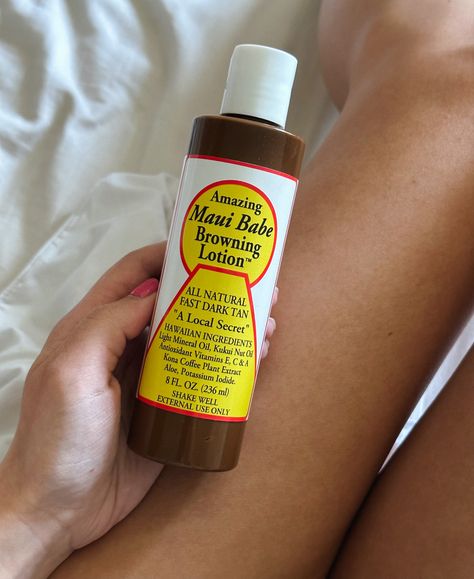 Maui Babe Tanning Lotion, Browning Lotion, Maui Babe Browning Lotion, Maui Babe, Potassium Iodide, Kona Coffee, Coffee Plant, Tanning Lotion, Dark Tan