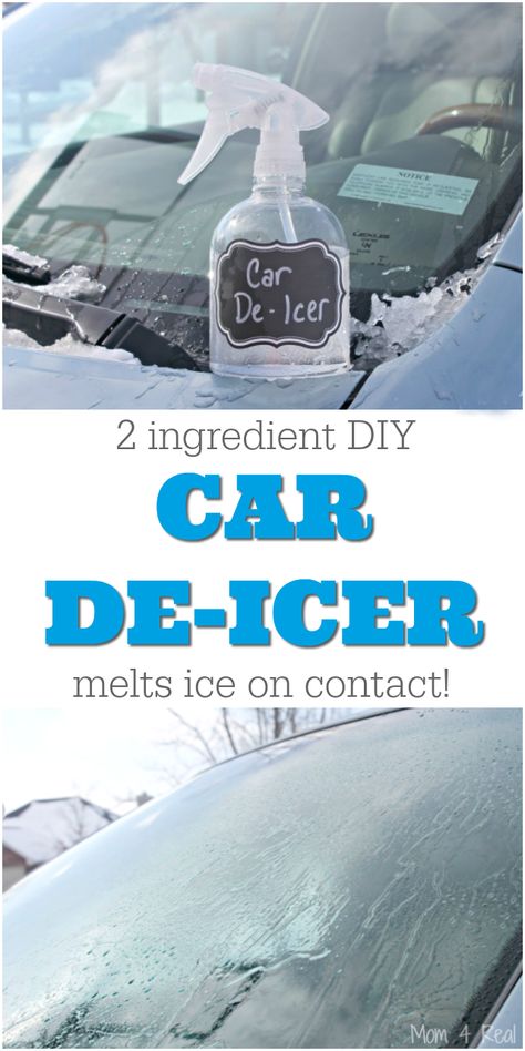 This 2 Ingredient Homemade Car De-Icer Spray removes ice from your car windshield in seconds and will melt snow and ice from your car locks too! Cleaning Painted Walls, Diy Tumblr, Deep Cleaning Tips, Wine Bottle Diy Crafts, Wine Bottle Diy, Ice Melting, Car Hacks, Clean Dishwasher, Car Windshield