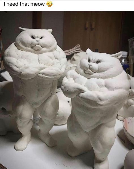 Cat Sculpture Art Clay, 강아지 그림, 웃긴 사진, Baymax, Clay Art Projects, Art Clay, Art Toy, Clay Art, Clay Crafts