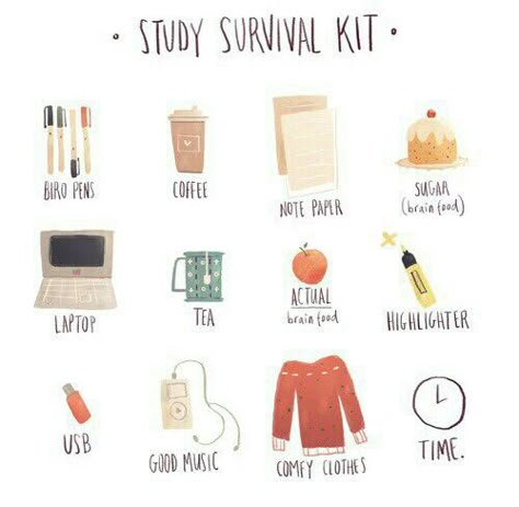 Study Survival Kit, Schul Survival Kits, Studie Hacks, Middle School Survival, Middle School Hacks, School Survival Kits, Studera Motivation, دورة شهرية, High School Survival