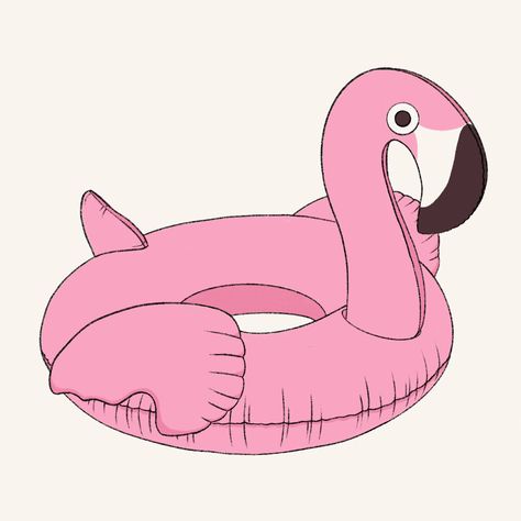 Flamingo Float Drawing, Pool Float Doodle, Pool Floatie Drawing, Pool Float Illustration, Pool Float Drawing, Flamingo Doodle, Cup Pong, Flamingo Drawing, Pool Drawing