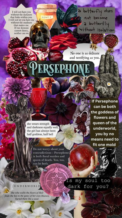 #wallpaper #channeledwallpaper #wallpaperlockscreen #greekdeity #deityworship #wallpapershuffles #channeledwallpaper #shopsmall #smallbusinesscontentcreator #persephone Hades Aesthetic, Persephone Art, Greek Gods And Goddesses, Hades And Persephone, Halloween Poster, Greek Myths, Mood Board Design, Witchy Vibes, Greek Gods