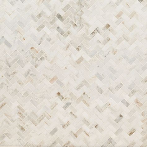 Arabescato Venato White 1x2 Herringbone Honed White Herringbone Tile, Marble Herringbone, Marble Polishing, Honed Marble, White Herringbone, Herringbone Tile, Tile Saw, Marble Mosaic Tiles, Shower Surround