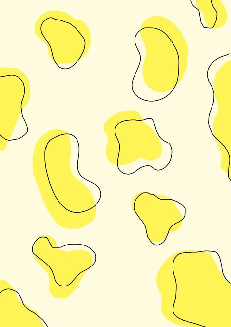 Yellow Cow Print Wallpaper, Yellow Cow Print, Aesthetic Pastel Yellow, Yellow Minimalist, Cow Wallpaper, Cow Print Wallpaper, Duck Wallpaper, Wallpaper Doodle, Wallpaper Image