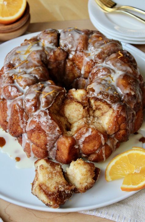 Orange Cinnamon Sweet Roll Monkey Bread: Desserts Using Oranges, Orange Baked Goods, Unique Bread Recipes, Orange Pastries, Orange Monkey Bread, Southern Baking, Best Roasted Potatoes, Homemade Monkey Bread, Orange Cinnamon Rolls