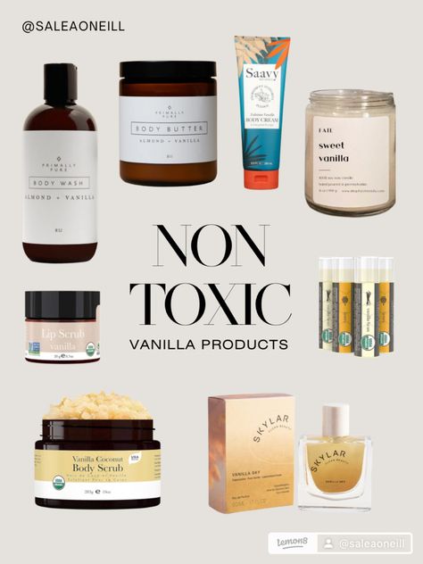 Non Toxic Body Care, Clean Skin Care Products, Non Toxic Hand Soap, Non Toxic Body Wash, Nontoxic Swaps, Non Toxic Perfume, Non Toxic Beauty Products, Non Toxic Beauty, Vanilla Products