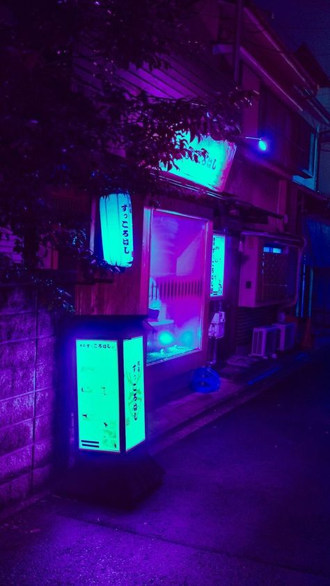 Ap Photography, Blue Neon Lights, Art Spatial, Dark Things, Neon Noir, Japan Street, Dark Purple Aesthetic, New Retro Wave, Neon Nights