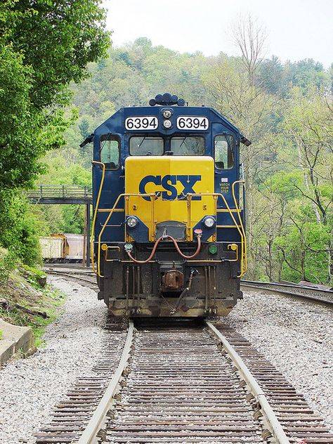 CSX EMD GP 38-2 is waiting for an assignment at Spruce Pine, North Carolina, May 2009 | Flickr - Photo Sharing! Csx Trains, Csx Transportation, Planes Trains Automobiles, Railroad Images, Train Times, Scenic Railroads, Lionel Trains, Train Journey, Train Engines