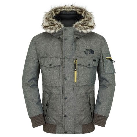 A jacket with Superhero status, #TheNorthFace Gotham Jacket: http://www.outdoorkit.co.uk/product.php?product_id=588 Grey Tweed, North Face Mens, Casual Streetwear, Winter Casual, North Face Jacket, Outdoor Outfit, Grey Fashion, Fur Trim, Gotham