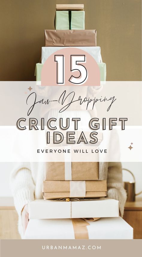 Looking for jaw-dropping Cricut gift ideas everyone will love? Check out this ultimate list of 15 mind blowing Cricut ideas for gifts. Diy Gifts Using Cricut, Cricut Projects For Mom Gift Ideas, Cricut Gift Ideas For Family, Cute Cricut Gift Ideas, Gift Ideas With Cricut Maker, Unique Cricut Gifts, Cricut Gift Ideas For Mom, Cricut Gift Ideas For Friends, Cricut Gifts For Parents