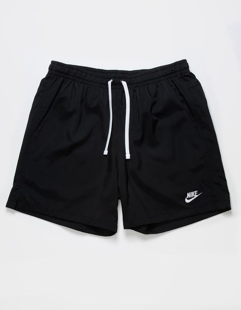 Nike Essentials Flow Nylon Shorts. Elastic Drawstring Waist. Nike Logo Embroidered At Hem. Slant Hand Pockets. Back Patch Pocket. Mesh Lined Interior. Approx. Inseam: 5.5''. 100% Polyester. Machine Wash. Imported. Mens Nike Outfits, Nike Outfits For Men, Nike Shorts Outfit Men, Shorts Men Streetwear, Nike Shorts Men, Nike Shorts Outfit, Short Hombre, Nike Mens Clothing, Nike Stussy