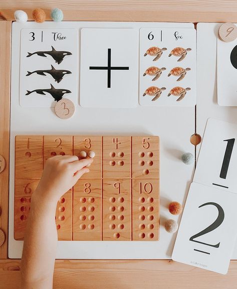 Introducing Fractions, Diy Montessori Toys, Counting To 20, Diy Montessori, Baby Activities, Homemade Toys, Starting School, Number Recognition, Simple Math