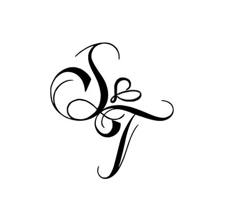 Mine and Tim's initials with a heart Tattoo that I designed. T And S Tattoo, Sj Tattoo Ideas, Heart Beat Tattoo With Initials, S Tattoo Letter Initial With Heart, S J Tattoo, T Initial Tattoo, S Tattoo Letter Initial, S Tattoo Design, Initials Logo Letters