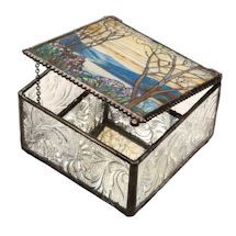 Tiffany Magnolia Trinket Box Tree Of Life Stained Glass, Tree Of Life Symbol, Glass Jewelry Box, Decor Storage, Louis Comfort Tiffany, Glass Box, Glass Boxes, Enamels, Eternal Life