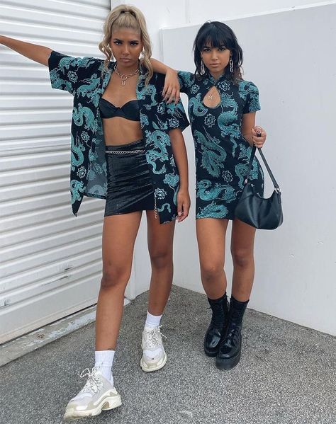 Leeds Festival Outfits, Matching Rave Outfits, Rave Party Outfit, Cute Edgy Outfits, Festival Outfit Inspiration, Festival Outfits Rave, Summer Festival Outfit, Fest Outfits, Best Friend Outfits