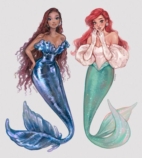 Image Princesse Disney, Art Zine, Disney Princess Fan Art, Disney Fanart, Afrique Art, Images Disney, Prințese Disney, Mermaid Drawings, صفحات التلوين