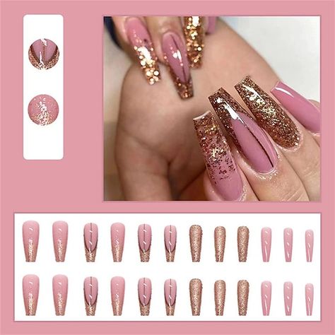 Ballet Nails, Queen Nails, Ongles Nails, Gold Nail Designs, Manicure Diy, Manicure Tips, Nagel Tips, Gold Powder, Lip Designs