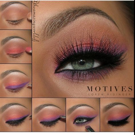 Sweet eye makeup Sunsets Purple, Summer Night Party, Makeup Pictorial, Dramatic Eye Makeup, Eye Base, Eye Makeup Steps, Beauty Make-up, Eye Makeup Designs, Purple Eyeshadow