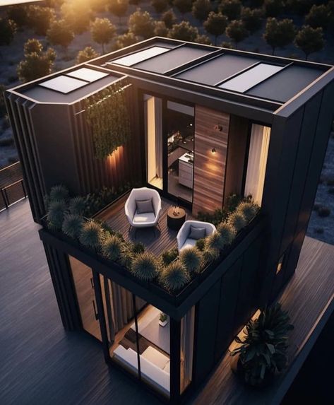 Loft House Design, Off Grid House, Small House Design Exterior, Building A Container Home, Container House Plans, Casa Container, Loft House, Affordable Decor, House Architecture