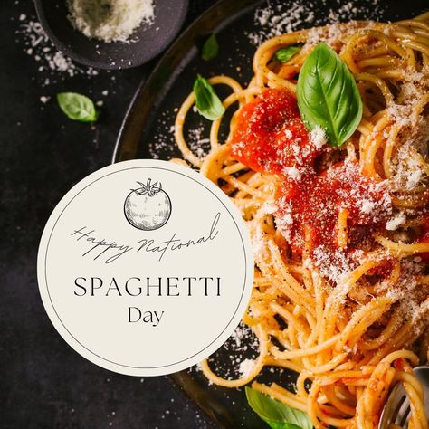 National Spaghetti Day, For Dinner, Pasta Lover, January 2024, Story Ideas, Treat Yourself, Spaghetti, Pasta, Media