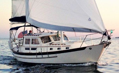 Pilothouse Sailboat, Motor Sailers, Pilothouse Boat, Sailing Basics, Classic Yachts For Sale, Barges For Sale, Trawler Yacht, Sailing Yachts For Sale, Classic Sailboat