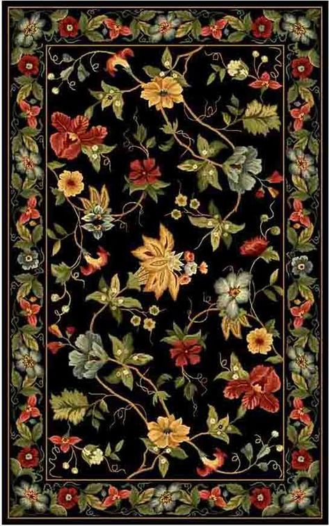 Chelsea Garden, Motif Art Deco, Safavieh Rug, Hand Hooked Rugs, Hooked Wool, Hooked Rug, Rug Black, Area Rug Collections, Rug Direct