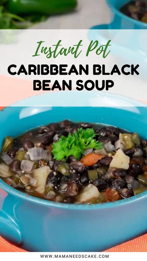 Caribbean Black Bean Soup, Black Bean Soup, Family Friendly Dinners, Canned Beans, Tomato Vegetable, Instant Pot Dinner Recipes, Easy Family Dinners, Family Dinner Recipes, Canned Black Beans