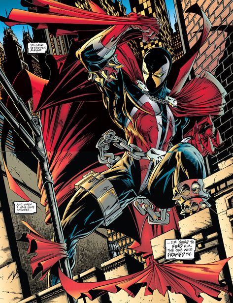 Spawn #1 | Art by Todd McFarlane & Steve Oliff Todd Mcfarlane, Comic Book, Cape, Black, Art