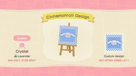 Animal crossing new horizons Sanrio cinnamoroll Acnh Sanrio Design Codes, Cinnamoroll Animal Crossing, Cinnamoroll Animal Crossing Clothes, Animal Crossing Cinnamoroll Design, Acnh Cinnamoroll, Acnh Cinnamoroll Cafe, Cinnamoroll Acnh Design, Acnh Phone Case Design Code Sanrio, Animal Crossing Pc